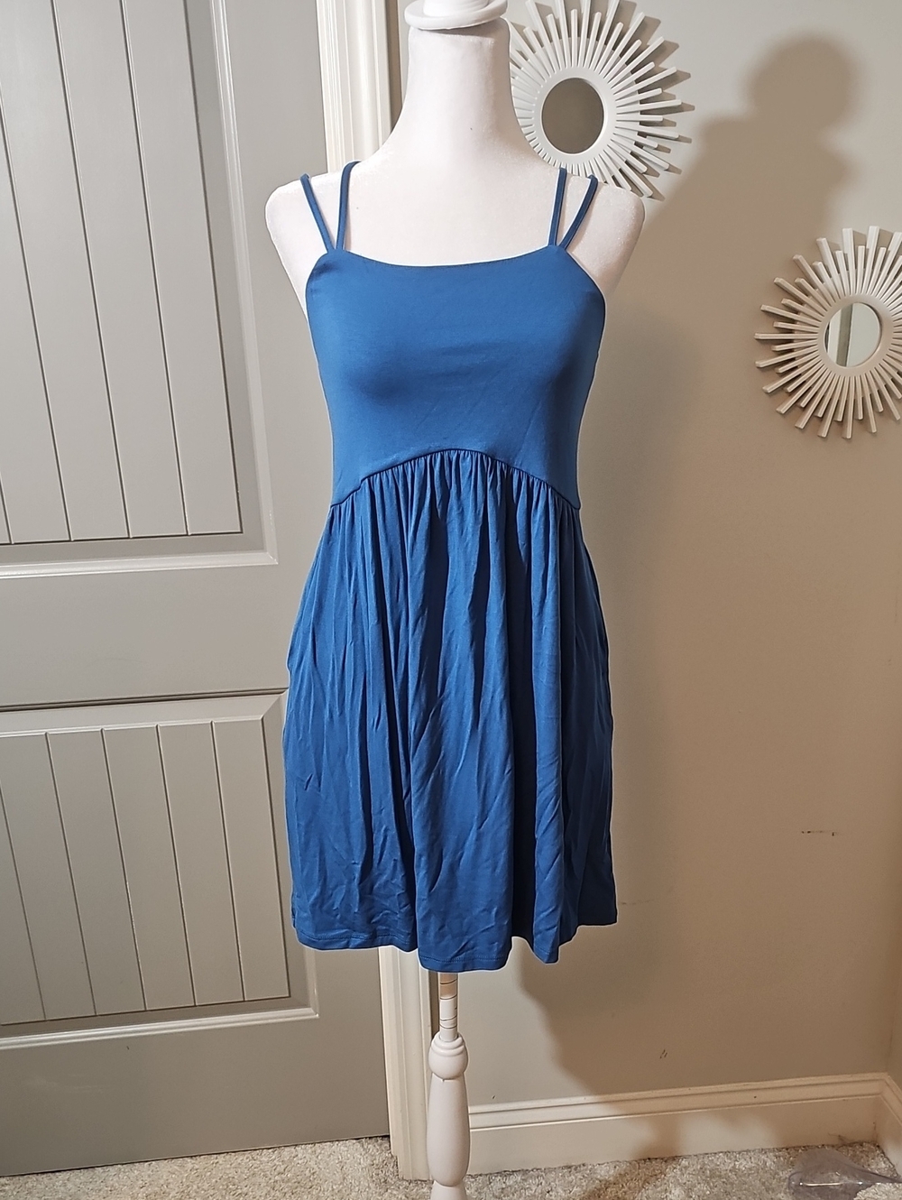 Old Navy Royal Blue Double-Strap Mini Dress